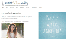 Desktop Screenshot of perfectpariswedding.com