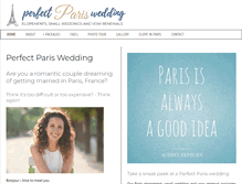 Tablet Screenshot of perfectpariswedding.com